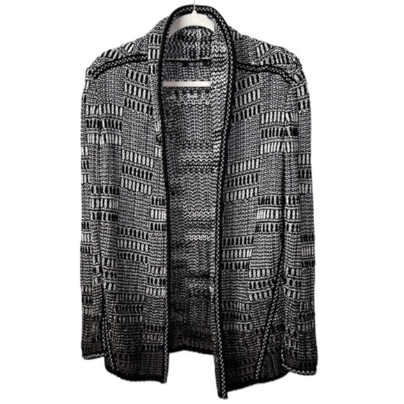 Nic + Zoe cotton Blend Brown And Black Open Face Cardigan Size XS - Picture 1 of 7